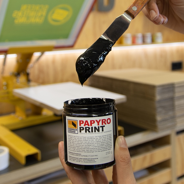 PapyroPrint Siebdruckfarbe für Papier und Karton SCHWARZ